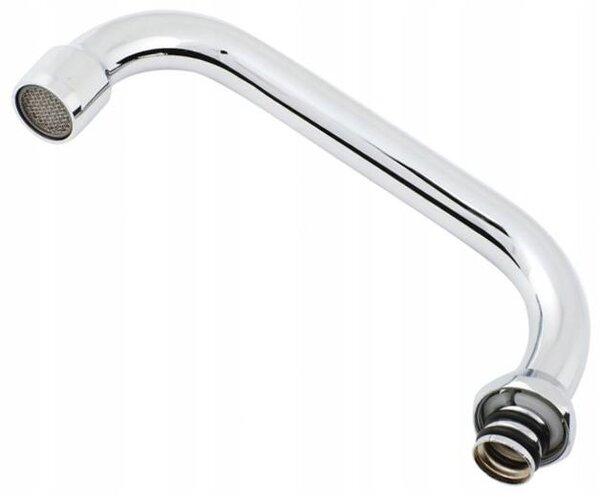 Rubinetto da cucina Hydroland W18U300, modello a collo di cigno, altezza 30 cm, finitura cromata