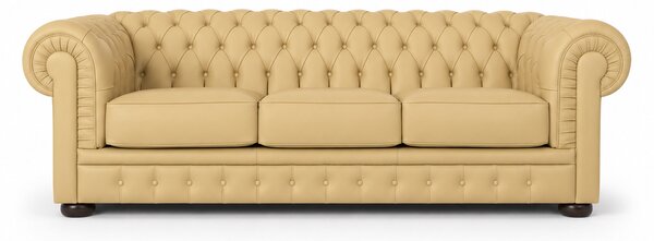 Divano Chesterfield in Pelle Primo Fiore Premium – Iconico, Finiture di Pregio