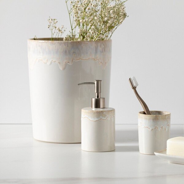 Dispenser per sapone bianco in gres Taormina – Casafina