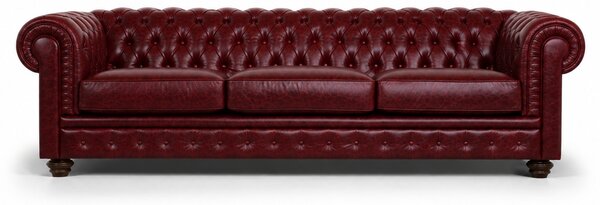 Divano Chesterfield in Pelle Primo Fiore Premium – Iconico, Finiture di Pregio