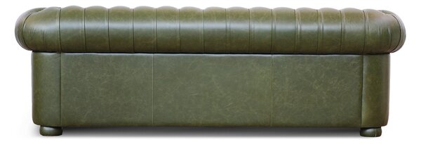 Divano Chesterfield Pelle Fiore verde inglese