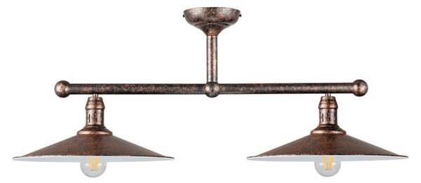 BRILAGI - Lampadario a stelo FORGE 2xE27/60W/230V rame/patina