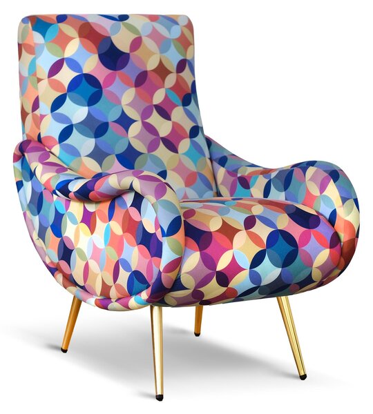 Poltrona Miss tessuto multicolor