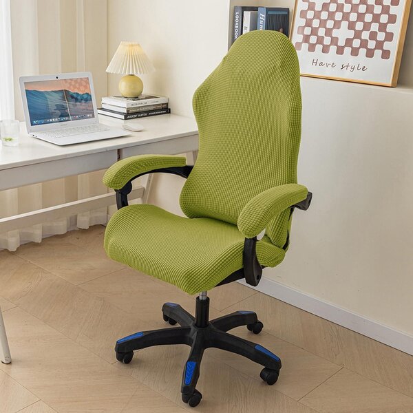 Copertura per sedia, sedia da gaming, sedia girevole, elasticizzata, lavabile, verde