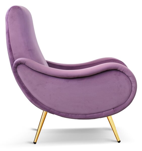 Poltrona Miss velluto lilla