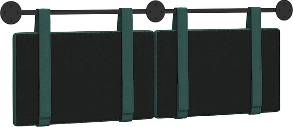 Testiera sospesa Verde Scuro Tessuto
