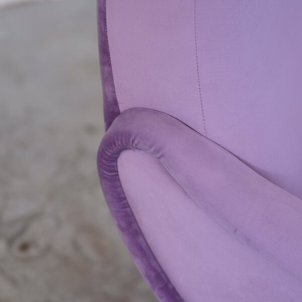 Poltrona Miss velluto lilla
