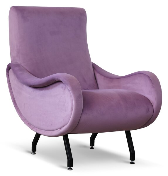 Poltrona Miss velluto lilla