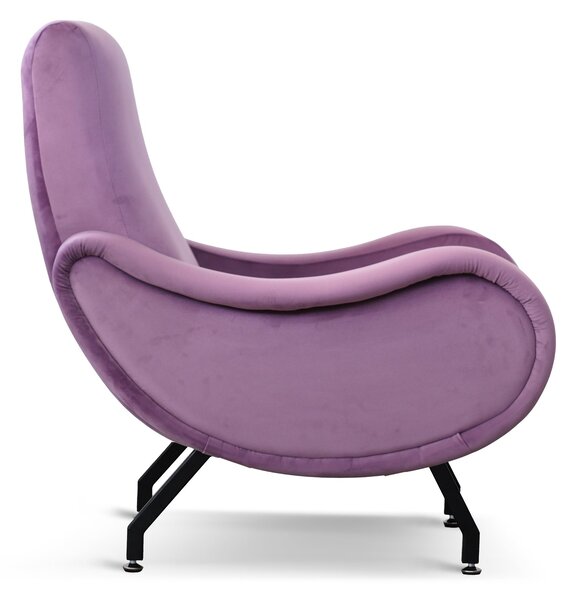 Poltrona Miss velluto lilla