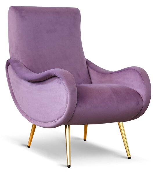 Poltrona Miss velluto lilla