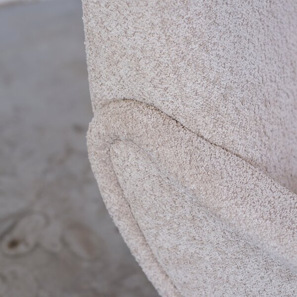 Poltrona Miss Tessuto Bouclé Beige