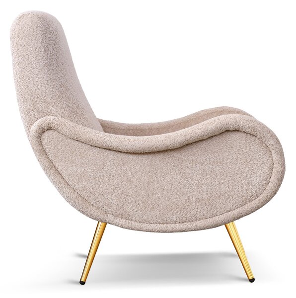 Poltrona Miss Tessuto Bouclé Beige