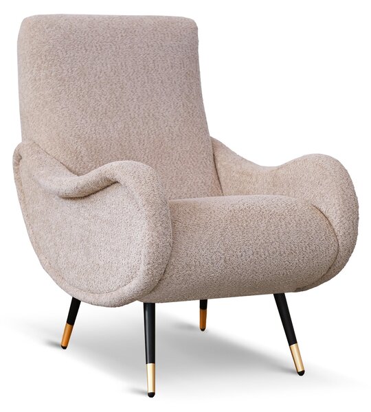 Poltrona Miss Tessuto Bouclé Beige