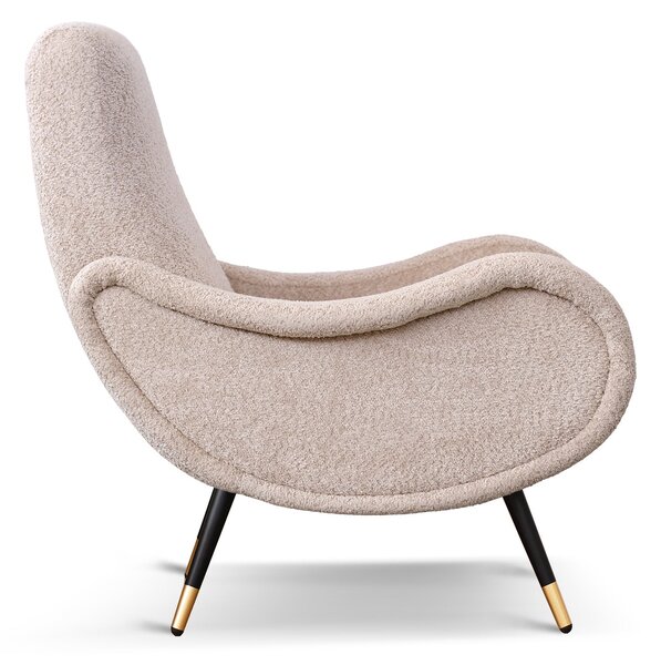 Poltrona Miss Tessuto Bouclé Beige