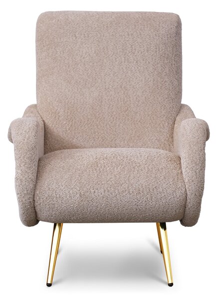 Poltrona Miss Tessuto Bouclé Beige