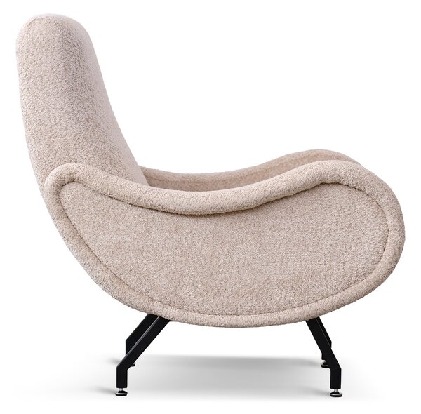 Poltrona Miss Tessuto Bouclé Beige