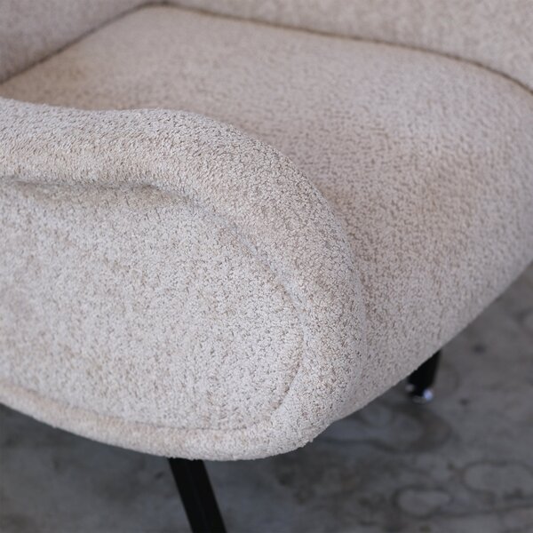 Poltrona Miss Tessuto Bouclé Beige