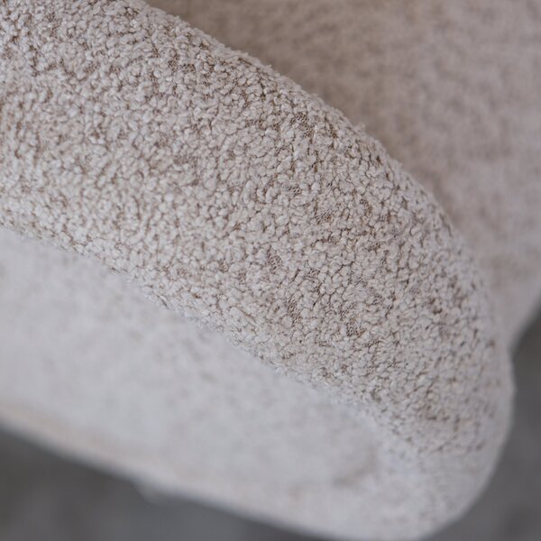 Poltrona Miss Tessuto Bouclé Beige