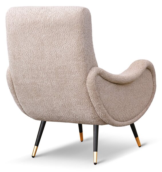 Poltrona Miss Tessuto Bouclé Beige
