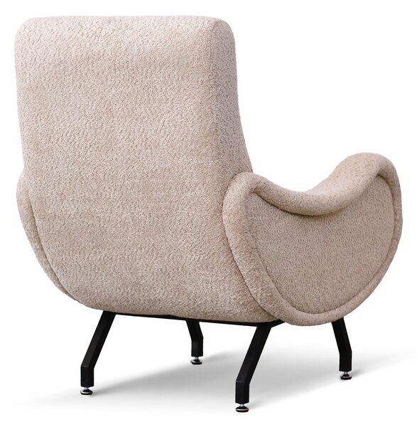 Poltrona Miss Tessuto Bouclé Beige