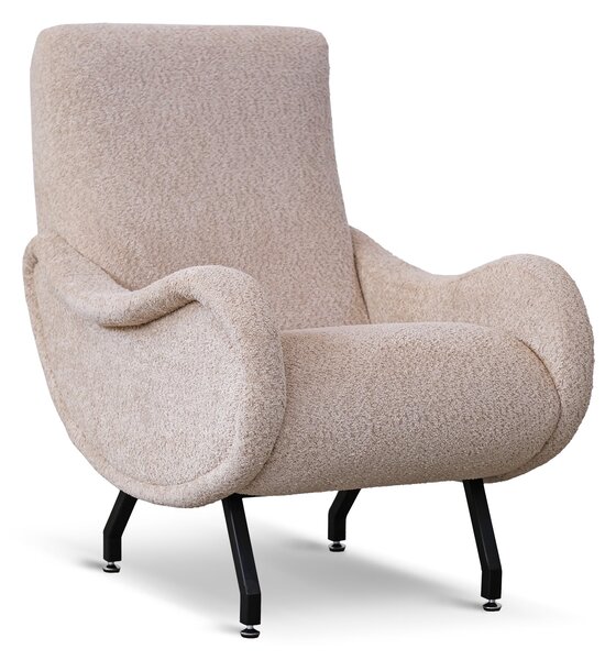Poltrona Miss Tessuto Bouclé Beige