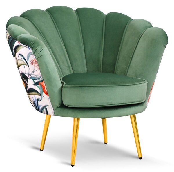 Poltrona Maia Velluto e Tessuto Decorato - Design Vintage, Iconico