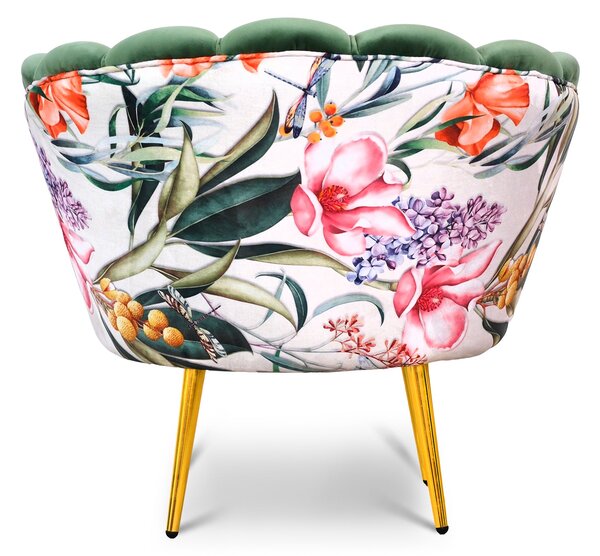 Poltrona Maia Velluto e Tessuto Decorato - Design Vintage, Iconico