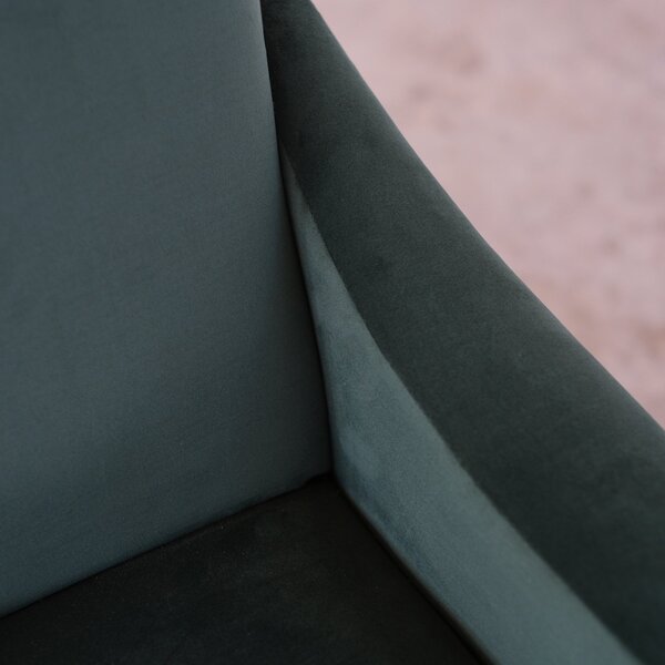 Poltrona Miss Velluto Verde Foresta