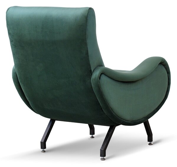 Poltrona Miss Velluto Verde Foresta