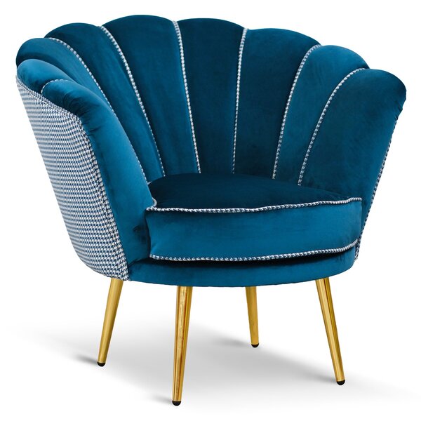 Poltrona Maia Velluto e Tessuto Decorato - Design Vintage, Iconico