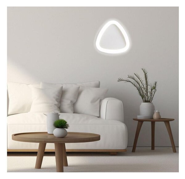 PICK PLAFONIERA APPLIQUE LED 30W LUCE CCT 3000K-4000K IN METALLO BIANCO DESIGN MODERNO