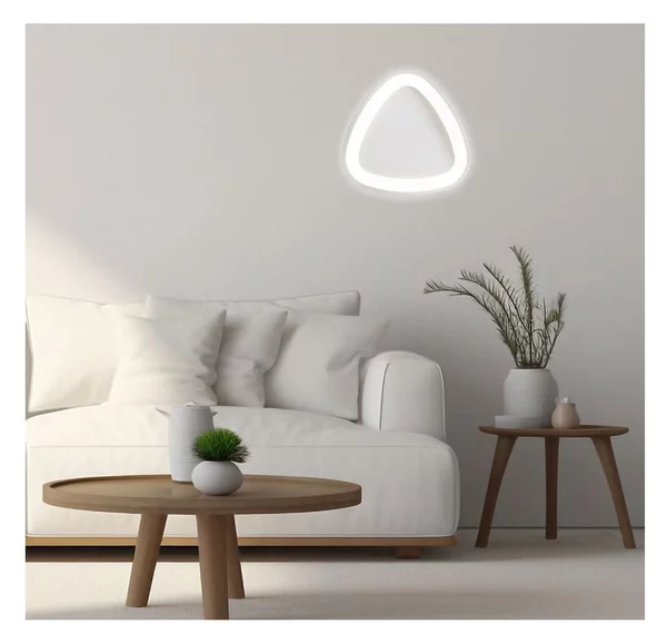 PICK PLAFONIERA APPLIQUE LED 30W LUCE CCT 3000K-4000K IN METALLO BIANCO DESIGN MODERNO