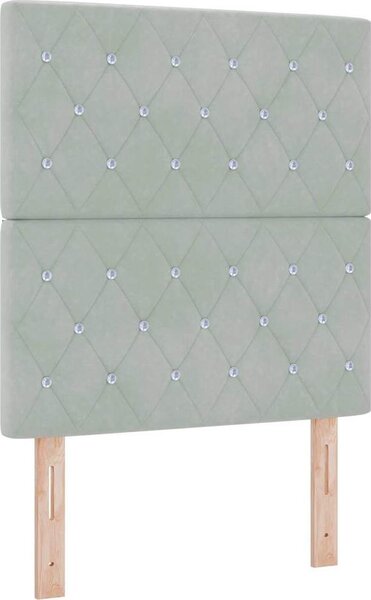 Testiera Grigio chiaro 80 cm Velluto