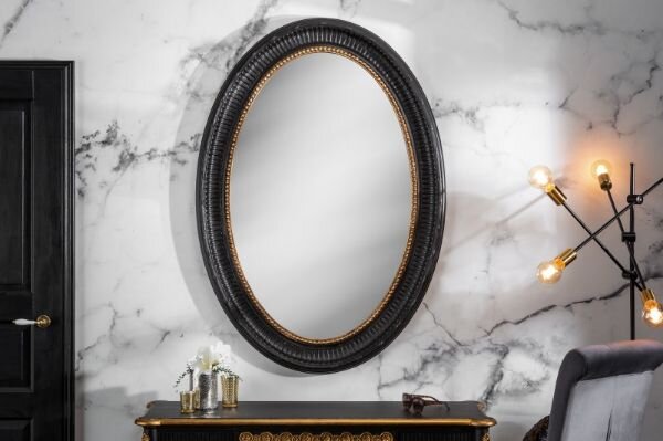 Specchio da parete Gradita nero