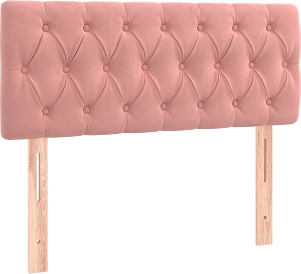 Testiera Rosa 100x7x78/88 cm in Velluto