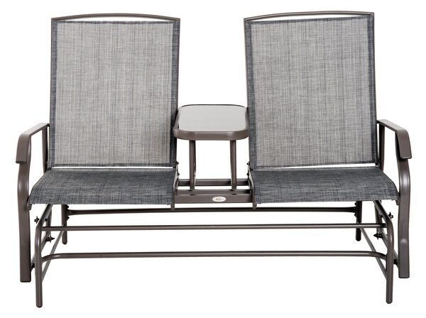 Outsunny – Dondolo da Giardino a Due Posti con Tavolino 81 × 147 × 100cm|Aosom