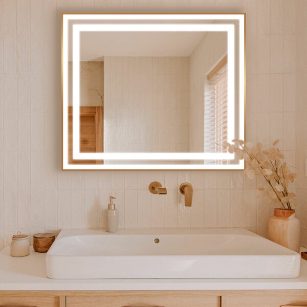 Specchio LED in cornice per bagno M3