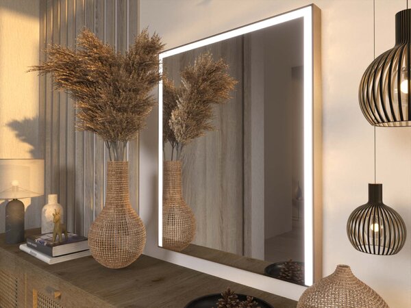 Specchio LED in cornice per bagno M2