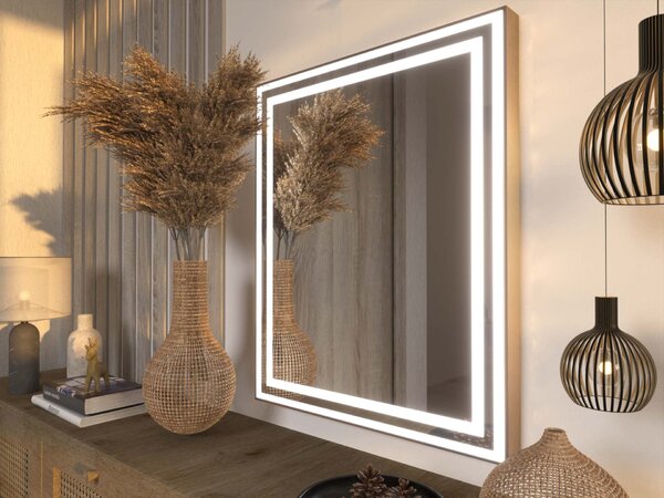 Specchio LED in cornice per bagno M3