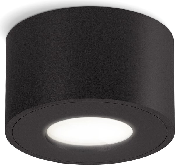SSC-LUXon CELI-1 Faretto a soffitto IP44 "Dimmerabile senza dimmer" nero con LED bianco neutro 4W 230V - Faretto a soffitto