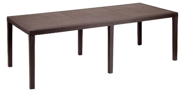 Tavolo da giardino allungabile 8-10 posti 150/220x90cm marrone - Abbaviva