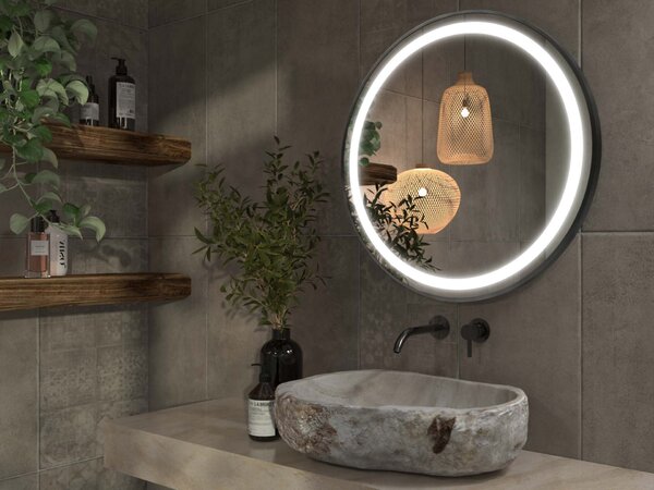 Specchio LED in cornice per bagno C4