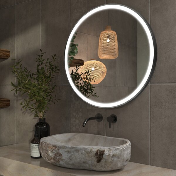 Specchio LED in cornice per bagno C1