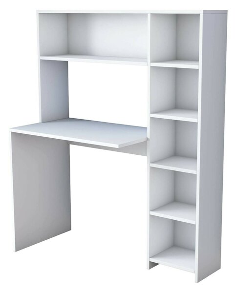 Scrivania studio bianca 113x40cm con libreria - Arapaho