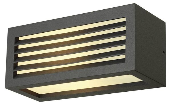 SLV BOX-L | Lampada a parete LED, illuminazione esterna per pareti, vialetti, ingressi, faretto LED, lampada da parete esterna, lampada LED da esterno, lampada da giardino, lampada per vialetti | antracite, IP54, attacco E27