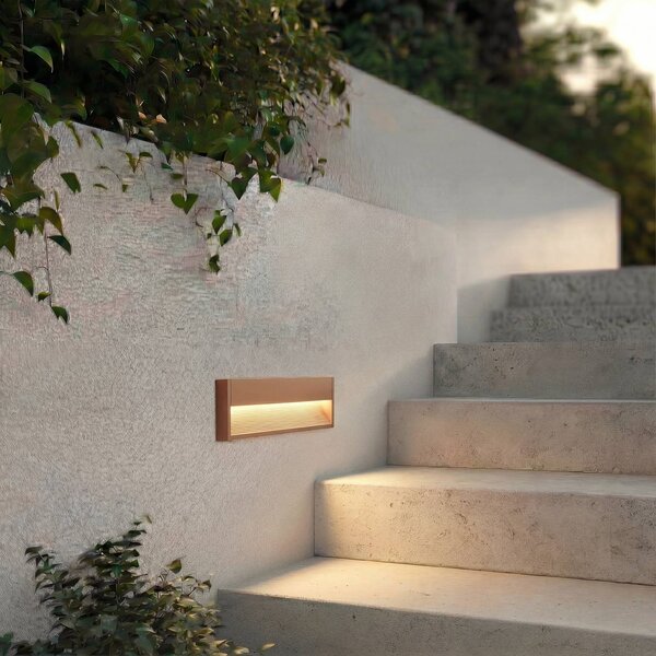 Applique da esterni a LED Trevin Lucande, Marrone / Ruggine, Alluminio, Moderno, Applique LED da esterni