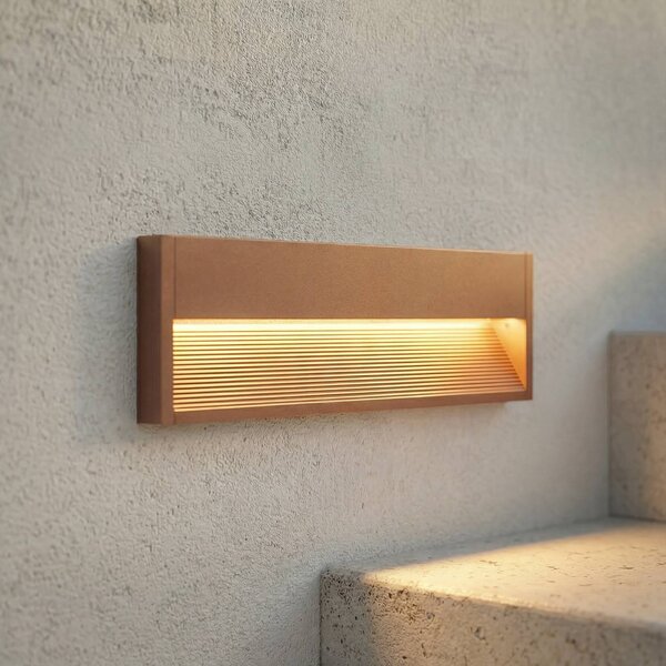 Applique da esterni a LED Trevin Lucande, Marrone / Ruggine, Alluminio, Moderno, Applique LED da esterni