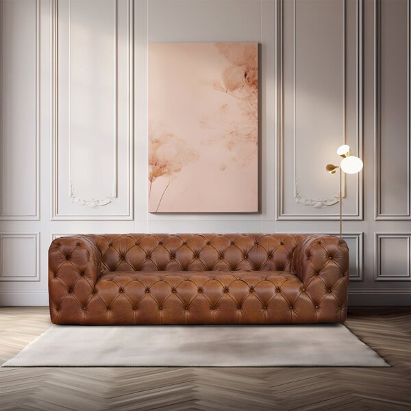 Divano Nemo Chesterfield in Pelle Primo Fiore Premium - Design Iconico