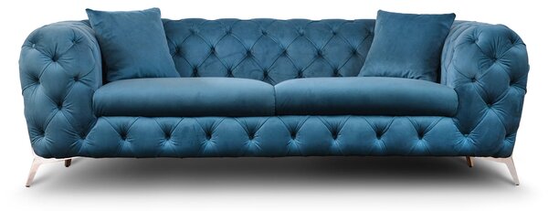 Divano Itaca Chesterfield in Velluto Premium - Iconico, Finiture di Pregio