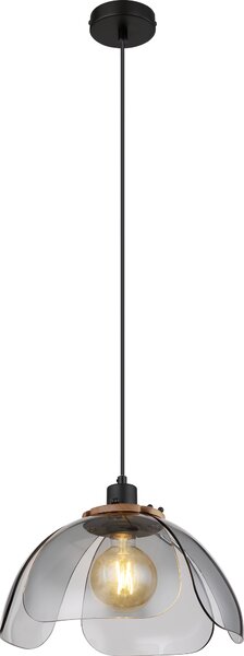 Globo Lighting lampada a sospensione in metallo nero opaco, 1x E27